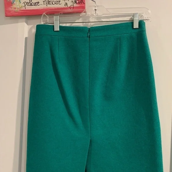 J Crew teal wool skirt size 2